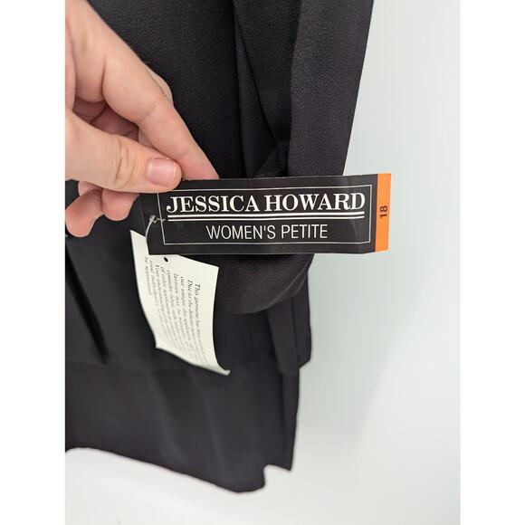 NWT Vintage Jessica Howard Black Gown Size 18 Long Sleeve Skirt Suit - Picture 7 of 7